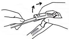 センターバヨネットクリップ取り外し方法の図解